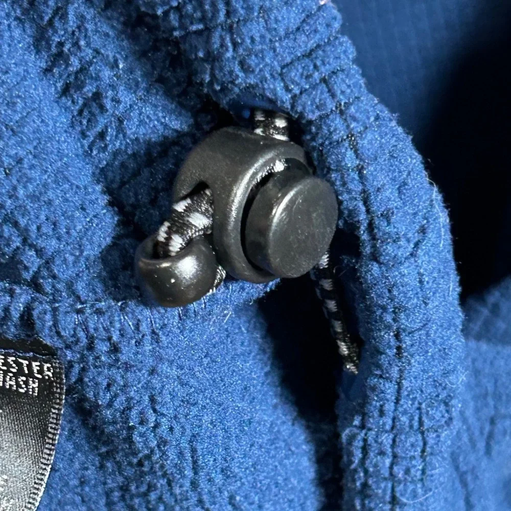 Greg Norman Blue Waffle‎ Knit Quarter Zip Fleece Water Repellent Pullover Mens S